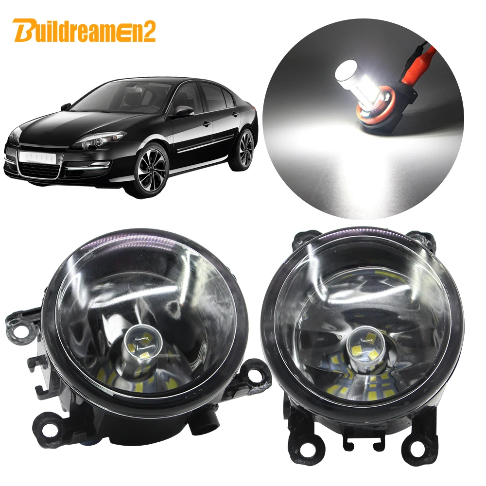 

Buildreamen2 For Renault Laguna 3/III Grandtour Car Styling H11 Fog Light Lampshade + Bulb DRL 12V 2007 2008 2009 2010 2011 2012