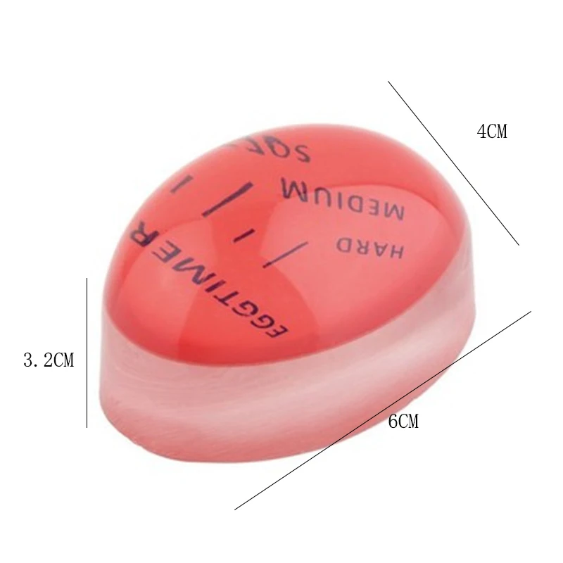 Кухонные принадлежности яйцо таймер с изменяющимся вкусные мягкие вареные яйца приготовление пищи кухня Экологичная Смола Яйцо Таймер красный таймер