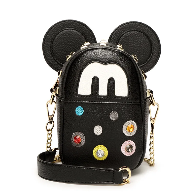 2017 New Women's Pu Leather Bag Cartoon Crossbody Bag Mini Cute Teen