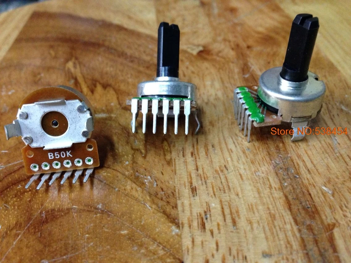 4pcs High quality 161 double potentiometer switch B50K axis length 15MM