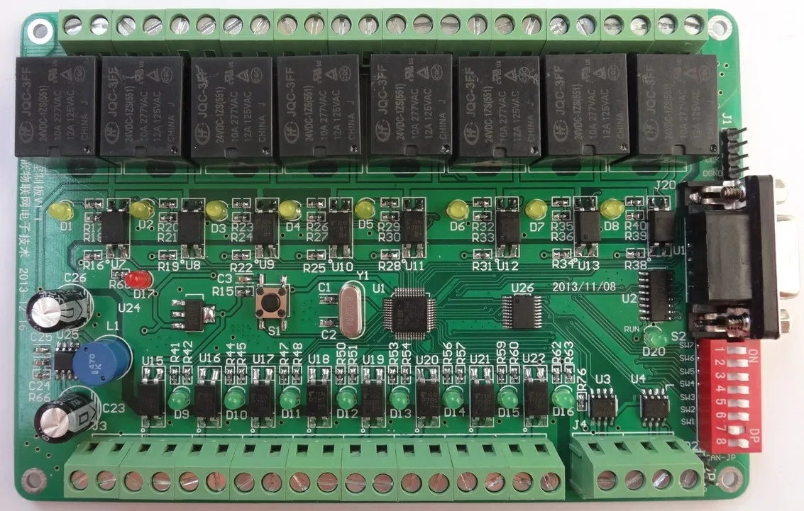 Relay/Control Board/8 Input/8 Output/RS485/RS232/CAN/Programmable