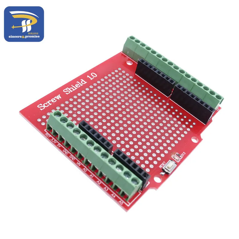 

Proto Screw Shield Assembled prototype terminal expansion board for Arduino