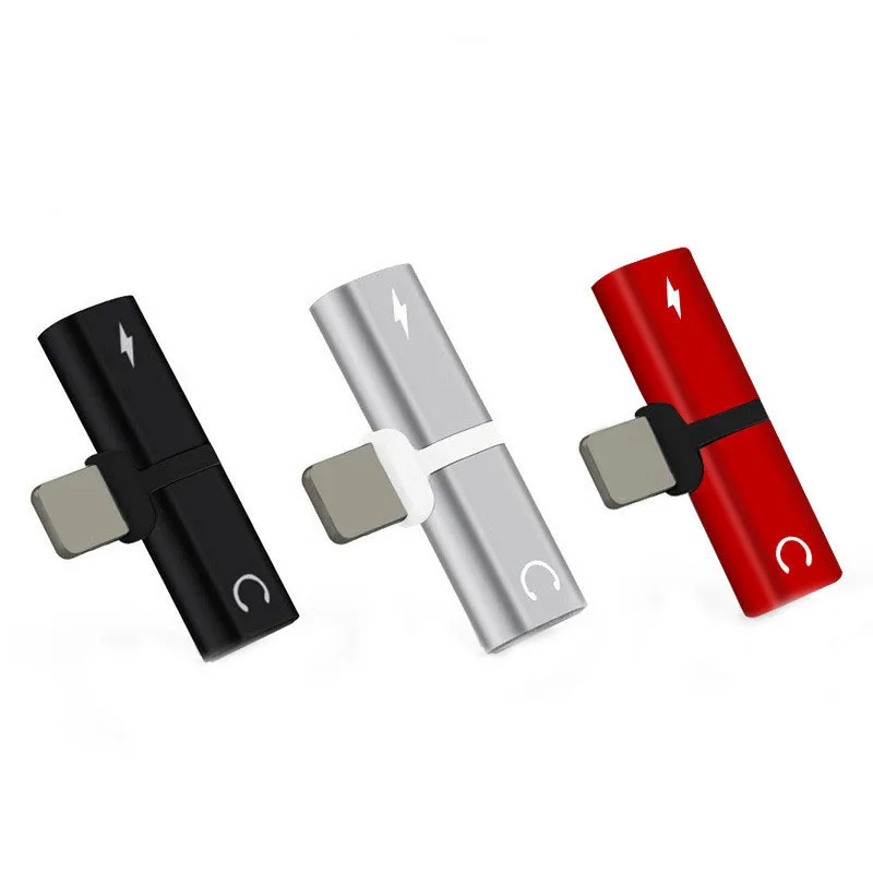 Dual 2 in 1 for Lightning Charging Adapter For IOS 10.3 11 Charger Splitter Headphone Adapter Converter For iPhone 8 7 Plus X Dual 2 in 1 for Lightning Charging Adapter For IOS 10.3 11 Charger Splitter Headphone Adapter Converter For iPhone 8 7 Plus X