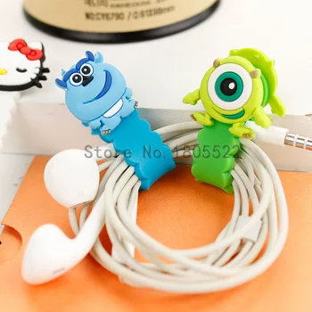

6pcs/set New Good Gift Cartoon Earphone Cable Wire Organizer Headphone Headset USB Charger Date Lines Cord Holder Cable Winder