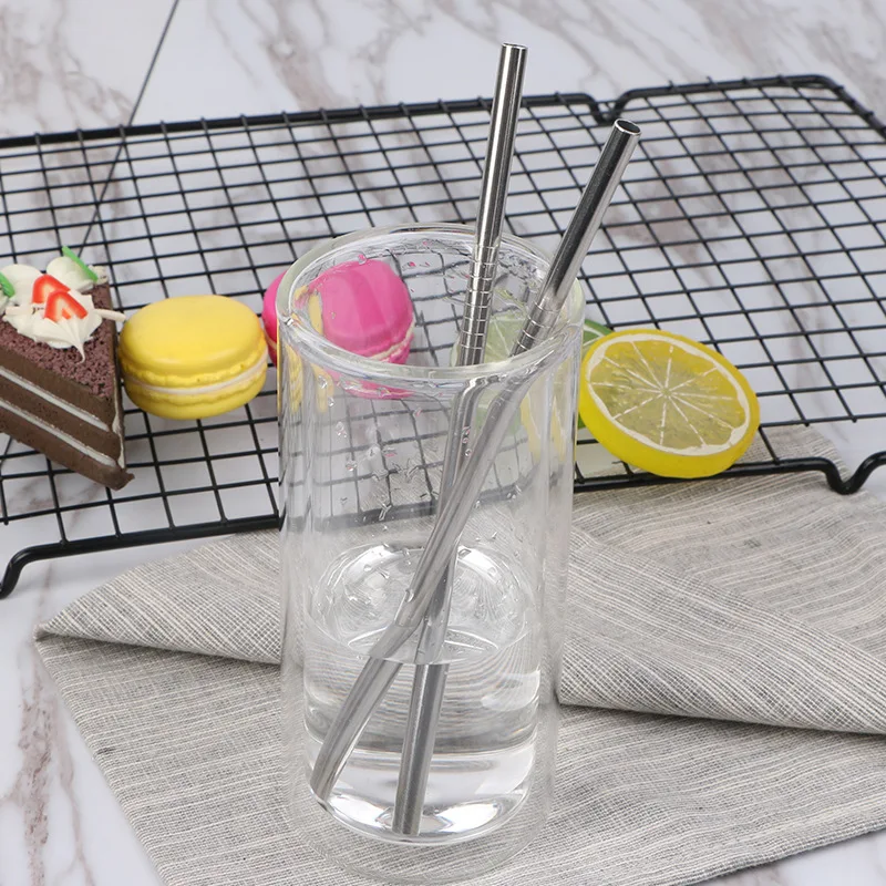 1000pcs/lot 16cm Short Drinking Straw For Kids 316 Stainless Steel Straw Reusable Silver Metal