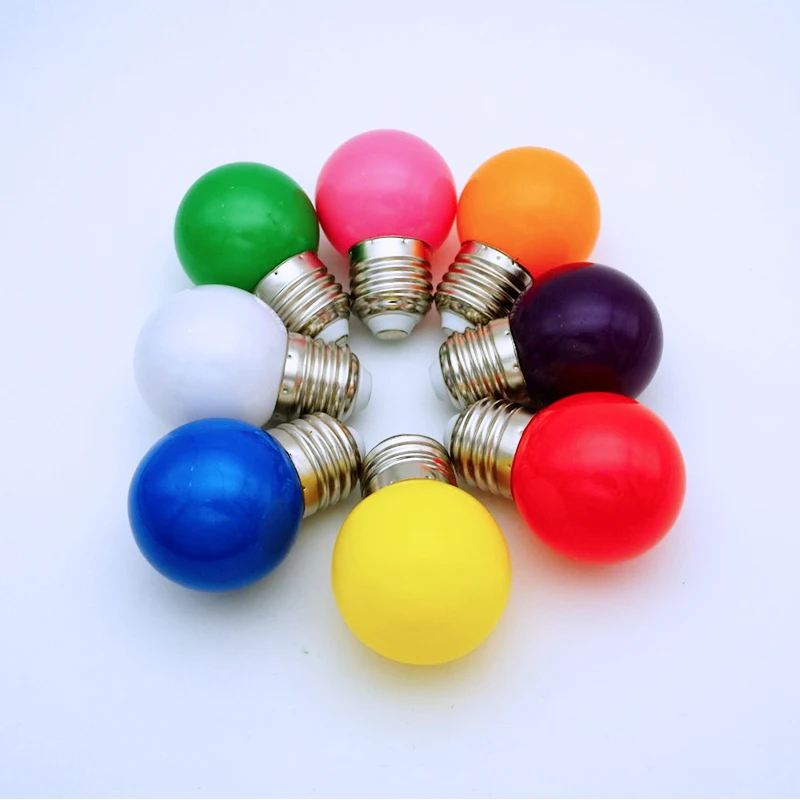 

10PCS G45 LED Lamp Bulb E27 220V 1W 2835 Chip 8Colors Mini Lighting Indoor Outdoor Garden Holiday Christmas Home Decoration