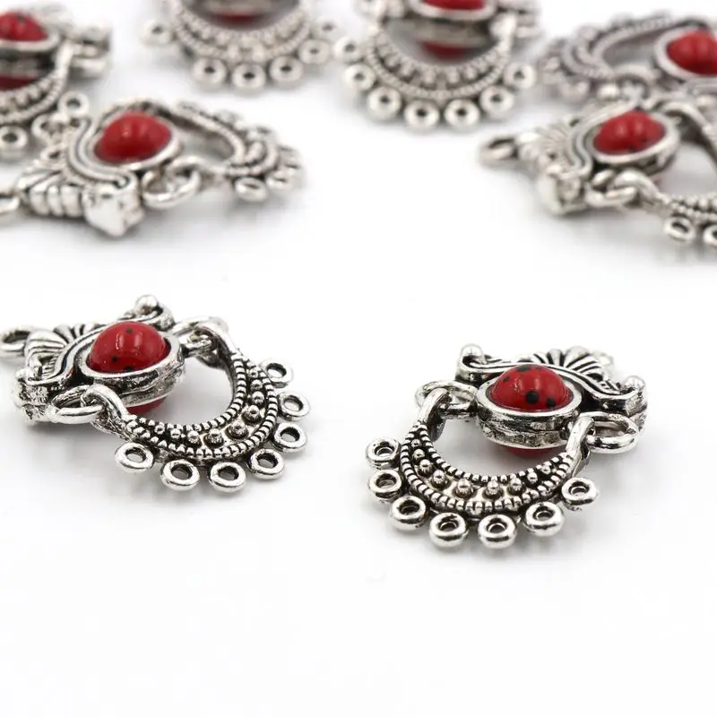 Серьги подвески из тибетского серебра 30 х18 мм 5 шт.|for jewelry making|for jewelryaccessories for making |