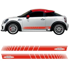 ^^Best Offers Pair of Red / Black JCW John Cooper Works Side Skirt Door Racing Stripes Decal Sticker for MINI Cooper S ^^Best Offers Pair of Red / Black JCW John Cooper Works Side Skirt Door Racing Stripes Decal Sticker for MINI Cooper S