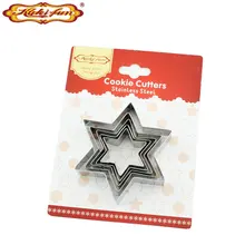 Kuki-fun гексаграмма формочки для печенья из нержавеющей стали формы для печенья сахарные помадные резаки инструменты для выпечки тортов