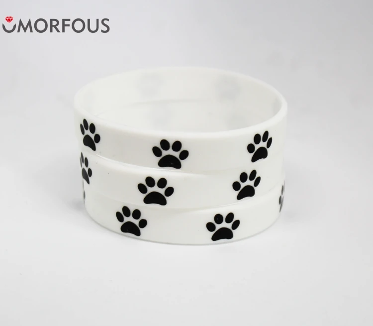 1PC Retail Paw Print Silicone Wristbands DropShipping FastShipping