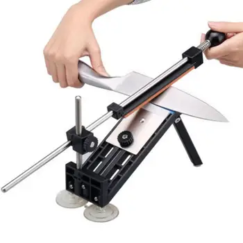 

Multifunctional Professional Knife Fixed-angle Sharpener Kitchen Sharpening System with 4pcs Grindstone