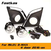 12v Car Fog Light Assembly for ISUZU D-max 4 door 2016 2017 2018 Front Left and Right set Fog Light Lamp with Harness Relay