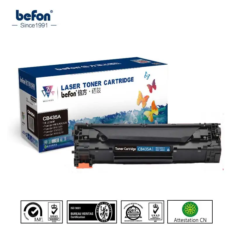 Befon Refilled Toner Cartridge CB435A 435a 435 35a Compatible for Canon CRG312 CRG712 CRG912 312