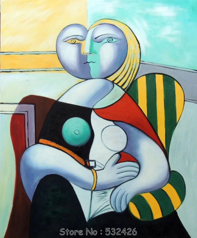 Pablo Picasso Abstract Reproduction Seated Woman Reading Handmade Oil  Painting on Canvas Wall Art Home Decor Free Shipping|decorative painting on  wood|decorative glass paintingpainting wall decoration - AliExpress