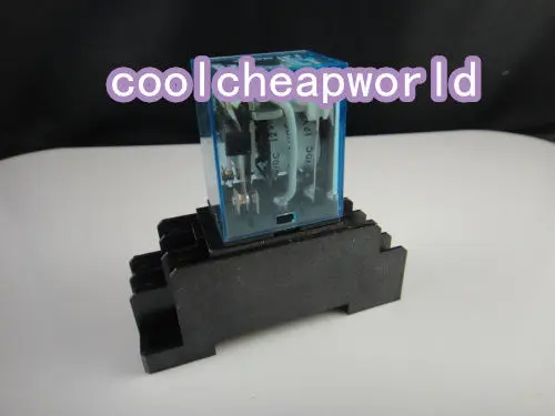 

10set 12V DC Coil Power Relay DPDT LY2NJ HH62P-L JQX-13F 10A With Socket Base