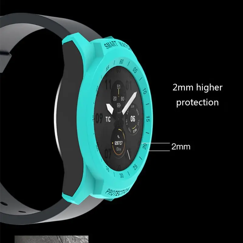6 цветов Защитный противоударный чехол бампер браслет оболочка протектор Аксессуары для Ticwatch Pro Smart Watch