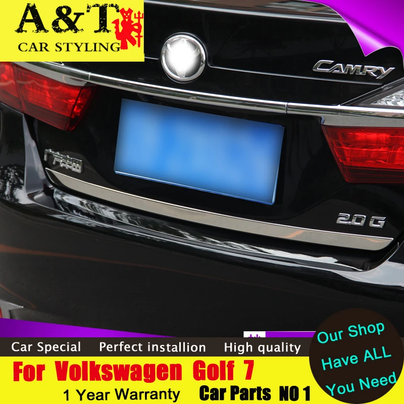 

JGRT For Toyota Camry Rear Trunk chrome trim car styling 2015-2017 For Camry Trunk stickers car speacial ABS exterior