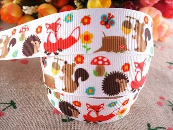 

2014 new arrival 7/8'' 22mm 50 yards animals printed grosgrain ribbon cartoon ribbons cloth tape hair accessories WQ032222