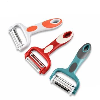 

Stainless Stain Multi-purpose Melon Peeling Knife Rotating Multifunctional Three-in-one Vegetable Fruit Durable Kitchen Gadget