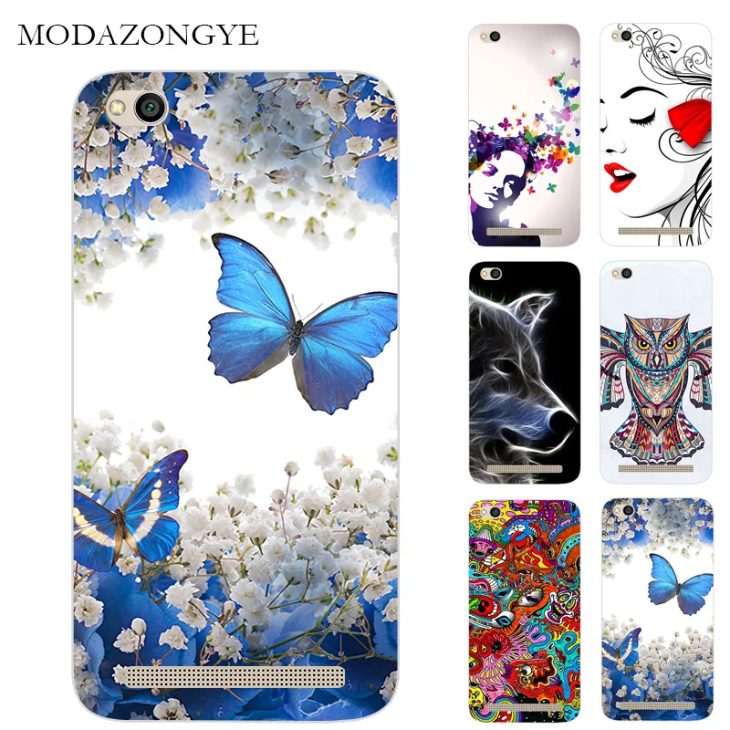 MODAZONGYE Soft Cartoon Case Xiaomi Redmi 5A Cover Silicone Back Phone For 5 A 5.0 inch |