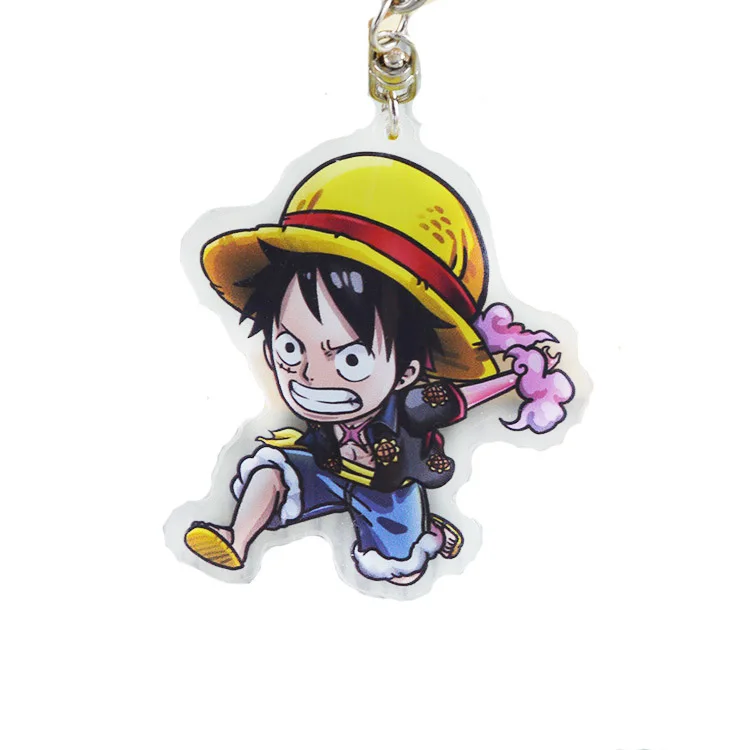 

Japanese Anime ONE PIECE PVC Keychain Pendant Figure Model Key Chain For Best Gift Free Shipping
