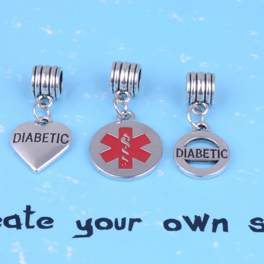 Buy my shape Zinc Alloy Metal Diabetic Dangle Charms