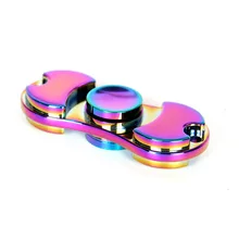 Красочные Творческих Смешной Металл Два-Непоседа Игрушки Металла EDC Руки Spinner Spinner Вращения Долгое Время Анти-Стресс Игрушки дети подарок