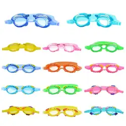 Дети мальчик девочка плавательные очки Catoon рыбы непромокаемые Анти туман защиты детей Дайвинг очки новый