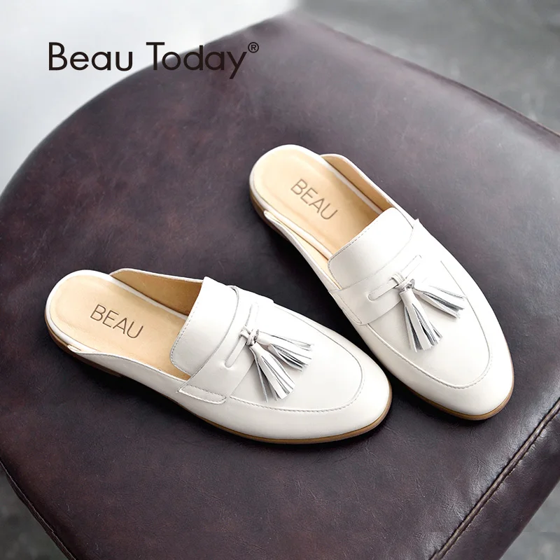 BeauToday Mules Shoes Women Genuine 