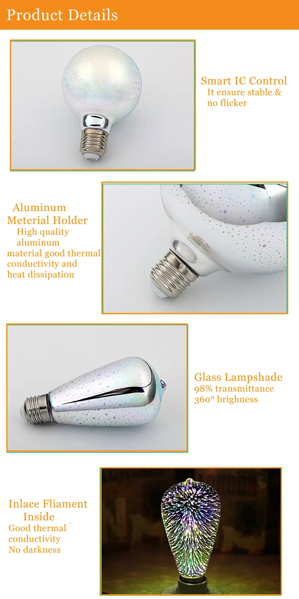 3D FILAMENT BULB -K Lamp Light (13)