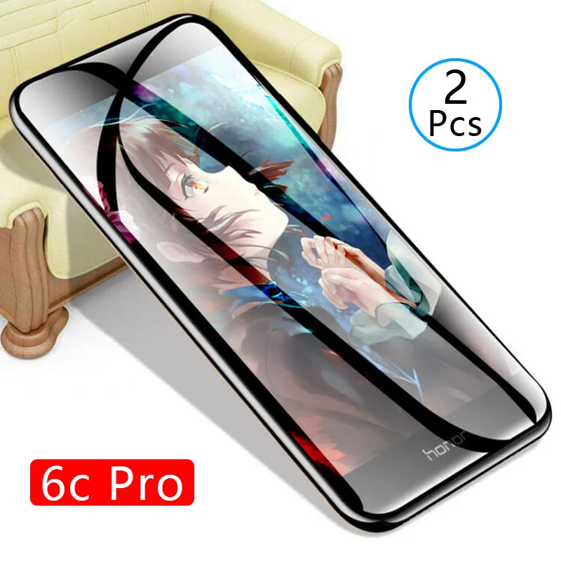 2 шт. Защитное стекло для Huawei Honor 6c Pro закаленное защита экрана полное покрытие на