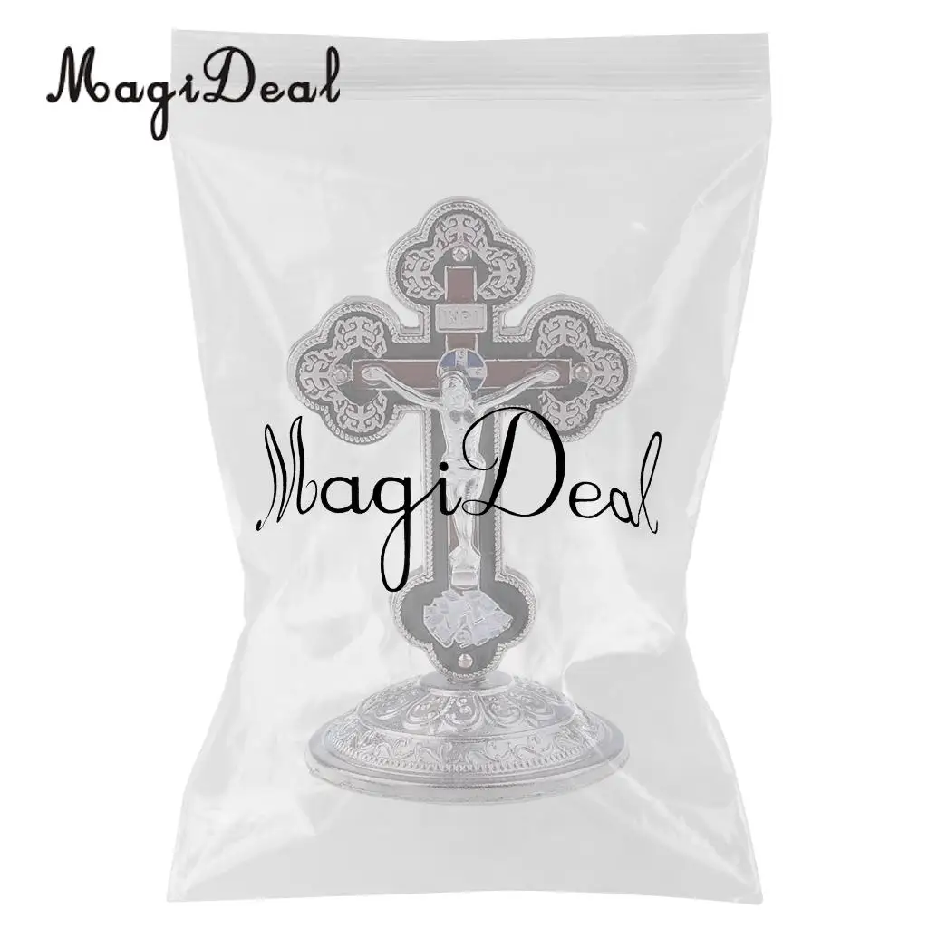 Crucifix Jesus Christ Cross Statue Figurine for Car Home Chapel Decoration