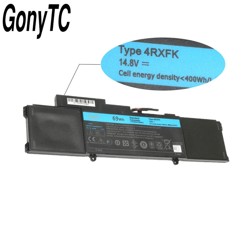 GONYTC 14 8 v 69Wh новый оригинальный мобильный телефон 4RXFK Батарея для Dell XPS Ultrabook L421 L142x
