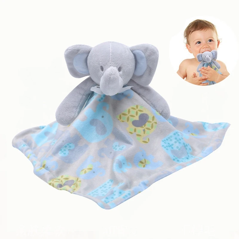 0 2 years Soothing Towel Baby Cute Newborn Blankie Plush Toys Bear Doll