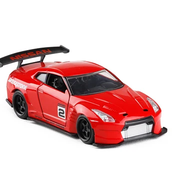 

13.7CM 1:32 Scale Metal Alloy GT-R R35 Racing on Road Auto Car Model Pull back Model Diecast Vehicles Toys F Children