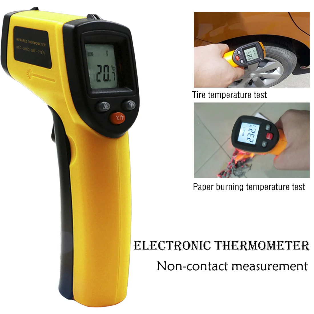Бесконтактный термометр GM320 кухонный лазерный lcd цифровой ИК инфракрасный термометр измеритель температуры пистолет точечный-50~ 380 градусов