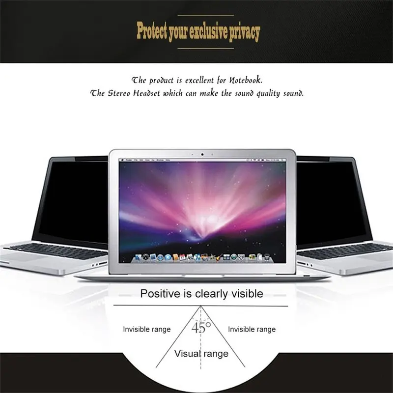 

Privacy Protective Film Laptop Screen Protector For 13 inch Widescreen(16:9) Computer Monitor Pad Notebook