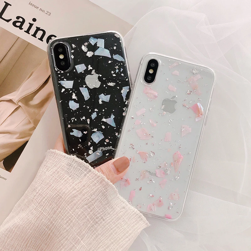 GlamPhoneCase чехол для телефона из серебристой фольги iPhone XS Max XR X 8plus 8 7plus 7 6S/6 Plus Мягкий