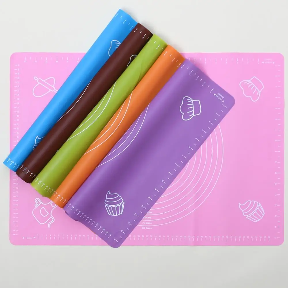 

Non-Stick Silicone Baking Mat With Scale Rolling Dough Liner Fondant Baking Pastry Tools Oven Cooking Tools Large 64*45 cm
