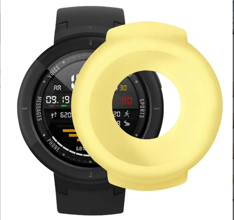 Защитный чехол для Amazfit Verge Watch 3 защитный чехол s для Xiaomi Huami Amazfit 3 Verge аксессуары мягкий силиконовый чехол - Цвет: Цвет: желтый