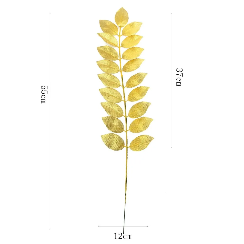 Золотые искусственные растения черепаха лист железная елка клен Рождество свадебное украшение фон Шелковый цветок листья растения искусственная листва