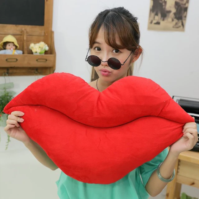 50cm sexy lips Plush Toys Sofa Novelty Item Pillow Red Lip Cushion
