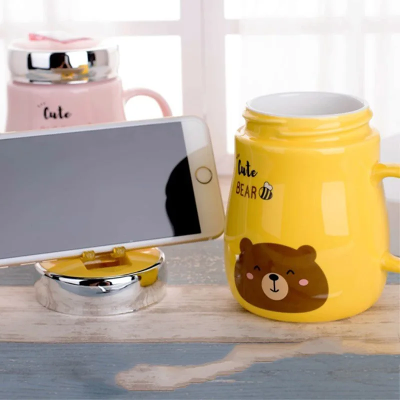 Hot-Sale-Mobile-Phone-Holder-Animal-Ceramics-Mugs-Coffee-Milk-Tea-Cup-Cute-Cat-Dog-Bear (1)