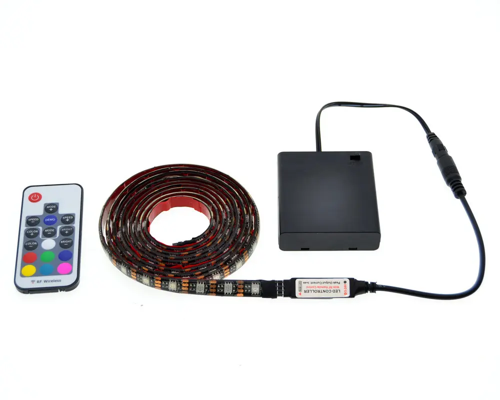 Батарея Светодиодная лента с 17Key RF контроллер 5050 RGB Черный PCB IP20/IP65