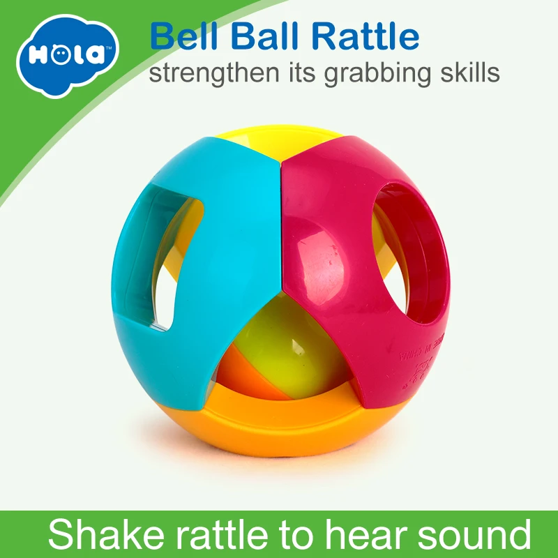 HUILE TOYS 939-5 Baby ToysBell Ball Geometric Shape Plastic Rolling Ball and Baby Rattle Learning Educational Toys 0-12 Months 