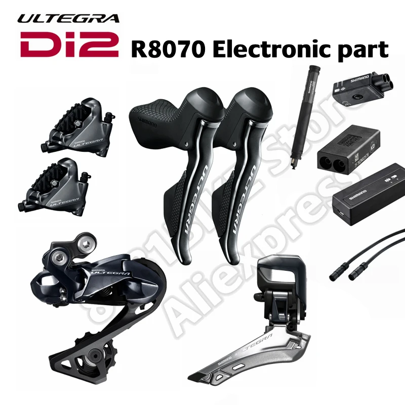 

Shimano Ultegra Di2 R8070 Groupset Electronic part only Hydraulic Disc Brake - Flat Mount - 2x11-speed, R8000