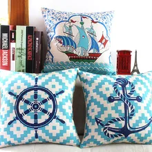 Парусная навигация домашний декор подушка из льняного полотна Подушка диванные подушки декоративная подушка