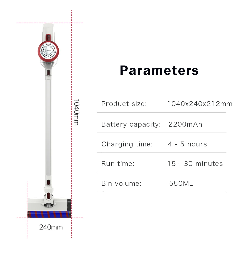 Dibea V008 Pro 2-в-1 17000 Pa ручной беспроводной пылесос Сильный всасывания пыли вакуумного насоса очиститель пылесборник аспиратор