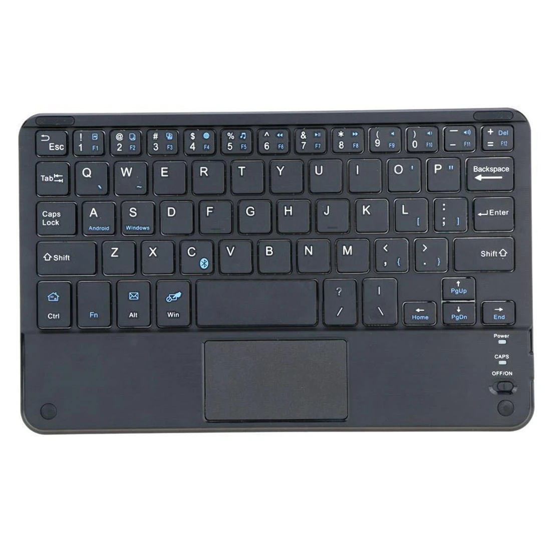 Windows PC 59 Keys Ultra Slim Mini Bluetooth Keyboard with Touch Pad Panel