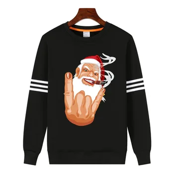 

Christmas Santa Claus Sweatshirts halloween costume For Men Women Pullover father Christmas XMAS Fancy rock and roll Tracksuit